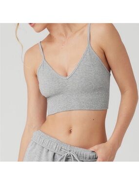 ALO Yoga Light Grey V-Neck Bralette